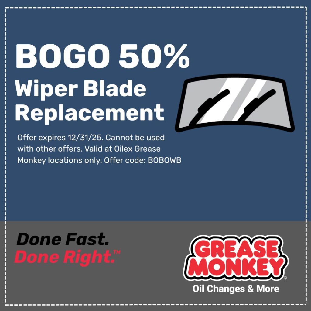 BOGO 50% Wiper Blade Replacement Coupon
